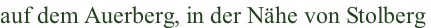 auf dem Auerberg, in der Nähe von Stolberg